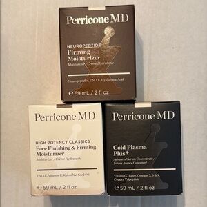 NEW Perricone MD Bundle Cold Plasma +, Face Finishing/Neuropeptide Moisturizers